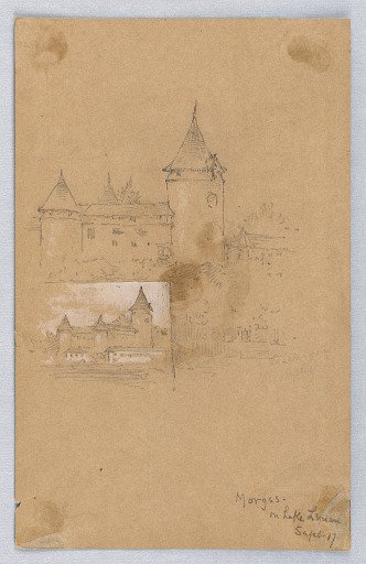 Two Sketches of Morges, Lake Geneva