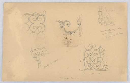 Architectural Details of Stone and Ironwork in Venice