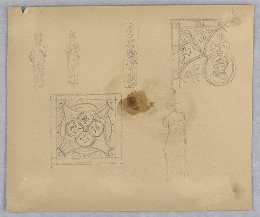 Sketches of Decorative Panels or Grillwork