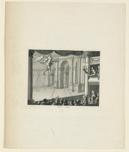 Theater Interior with a Tight-Rope Walker