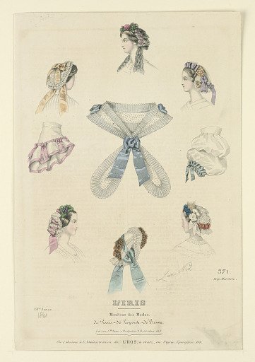 Fashion Plate no. 371 from L'Iris, Moniteur des Modes
