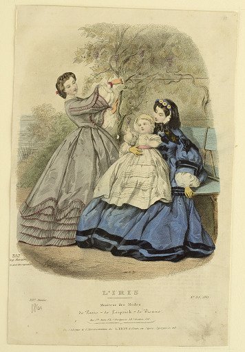 Fashion Plate no. 357 from L'Iris, Moniteur des Modes