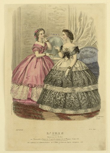 Fashion Plate no. 310 from L'Iris, Moniteur des Modes