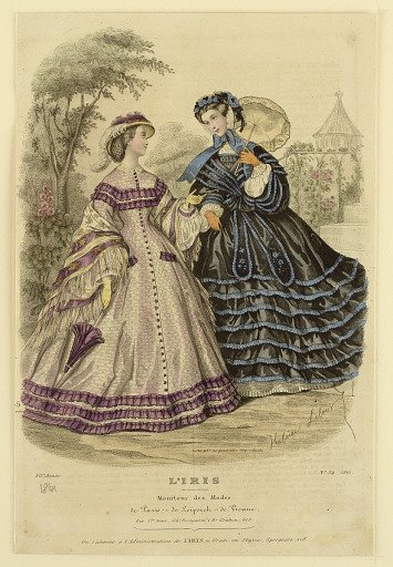 Fashion Plate from L'Iris, Moniteur des Modes