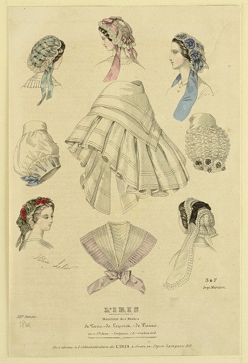 Fashion Plate no. 347 from L'Iris, Moniteur des Modes
