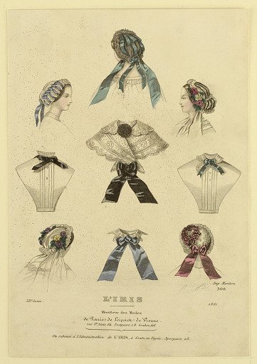 Fashion Plate no. 308 from L'Iris, Moniteur des Modes