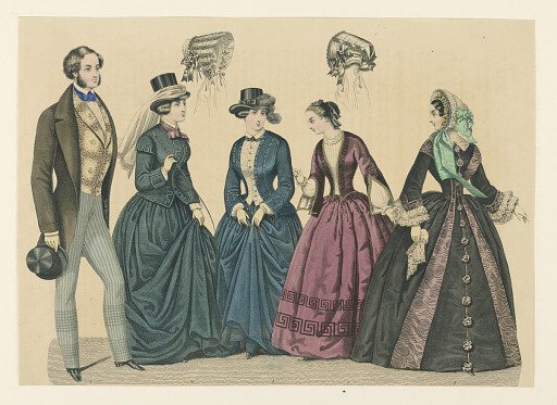 Fashion Plate with Ladies' Headwear