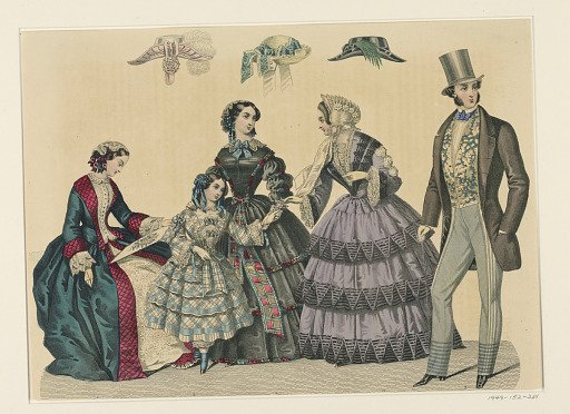 Fashion Plate with Ladies' Headwear