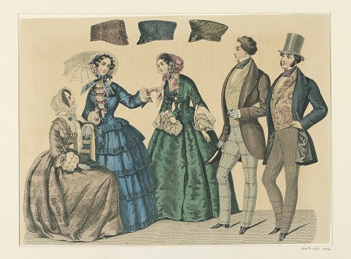 Fashion Plate with Ladies' Headwear