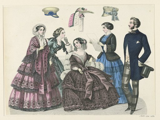 Fashion Plate with Ladies' Headwear