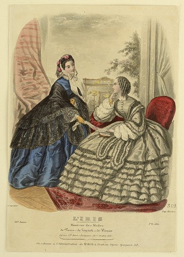 Fashion Plate no. 319 from L'Iris, Moniteur des Modes