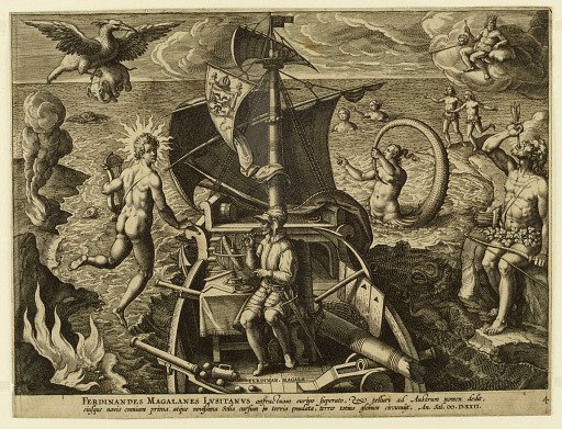 Ferdinandes Magalanes Lusitanus, plate 4 from "Americae Retectio"