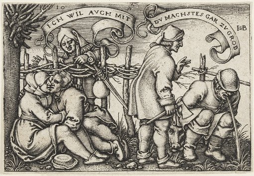 Peasants Behind the Hedge