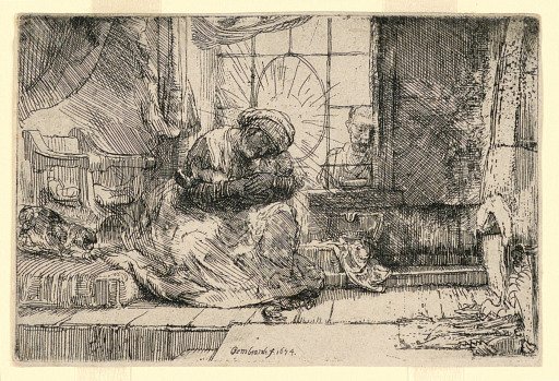 The Virgin and Child with the Cat and Joseph at the Window