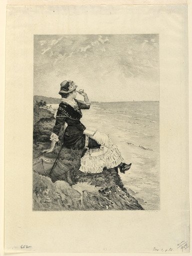 Jeune Femme Au Bord De La Mer