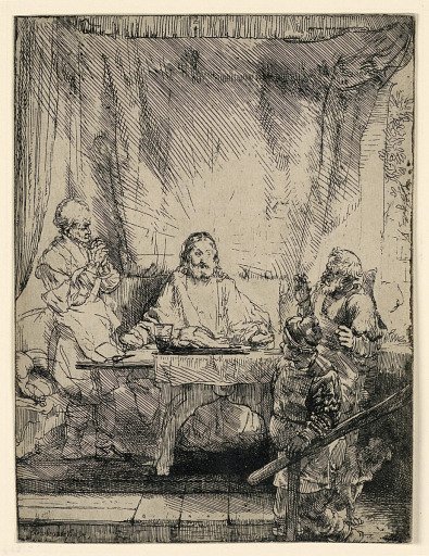 Christ at Emmaus: The Larger Plate