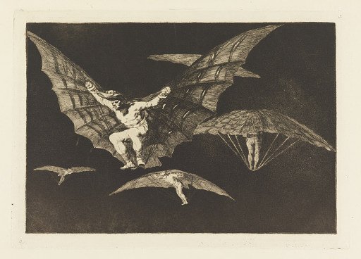 Modo de Volar (A Way of Flying), plate 13 in Disparates (Proverbs)