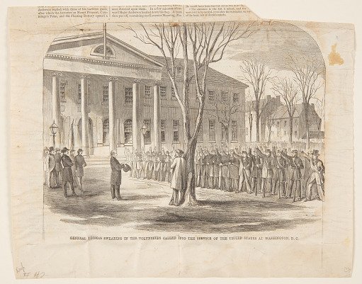 General Thomas Swearing in the Volunteers Called into the Service of the United States at Washington D.C.