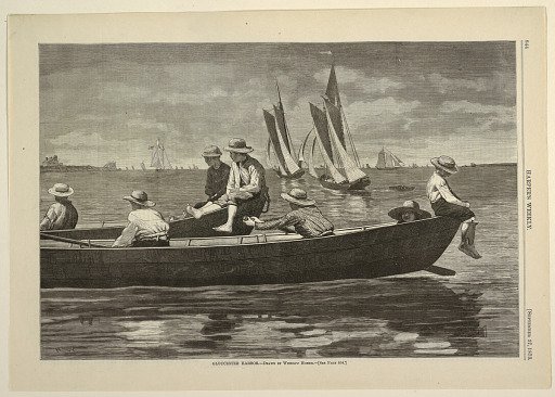 Gloucester Harbor, from Harper's Weekly, September 27, 1873, p. 844
