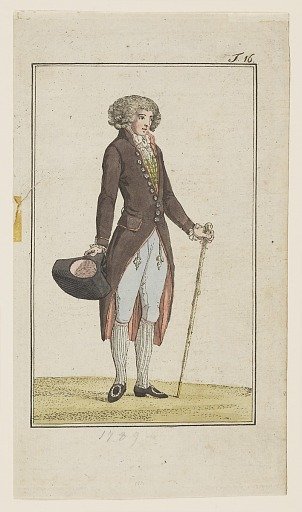 Plate 16, Design for Gentleman's Costume, Journal des Luxus und der Moden (Journal of Luxury and Fashions), Vol. 4, No. 6