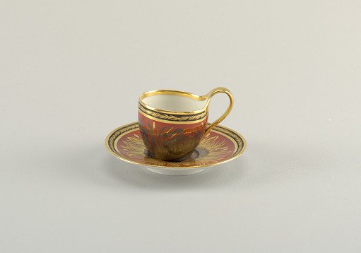 Cup and Saucer with Swans