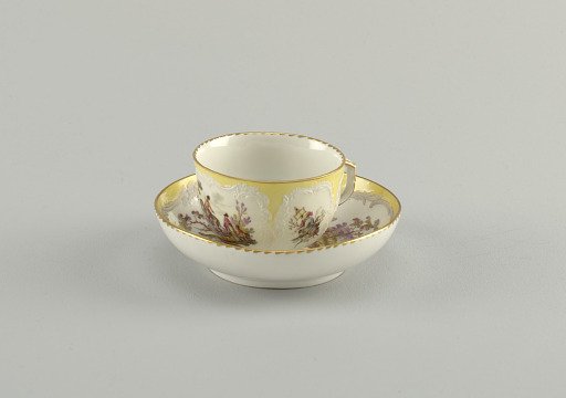 Cup and Saucer with Battle Scenes (Bataillen-Malerei)