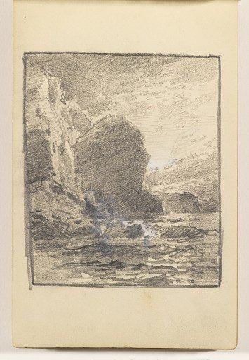 Sea with Tall Cliffs and Dramatic Light