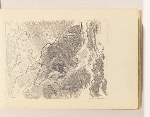 Rough Sketch of Ocean and Cliffs