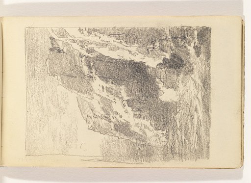 Tall Rocky Cliffs and Rough Ocean