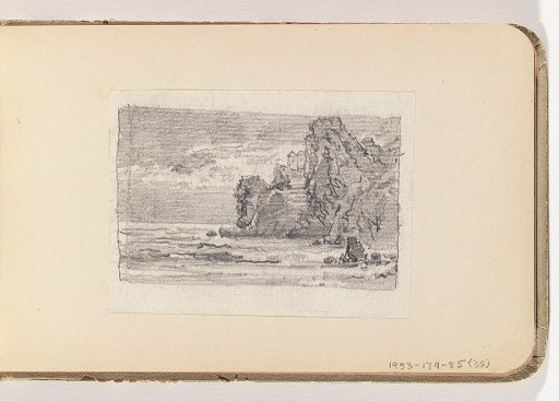 Architectural Ruin on Cliffs over Ocean