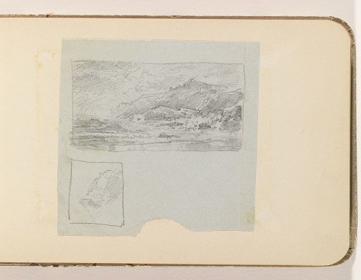 Rough Sketch of Coastal Scene with Cliffs