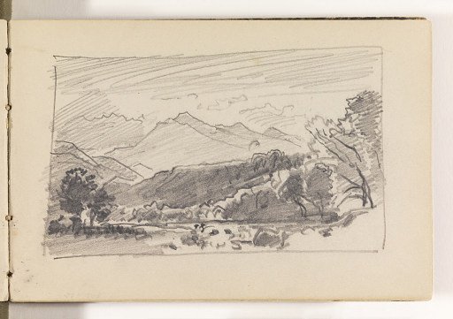 Countryside with Distant Mountains