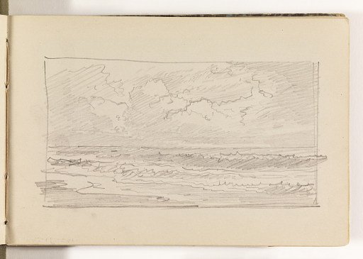 Light Sketch of Waves on Beach