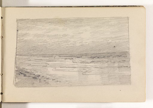 Sketch of Serene Ocean on Beach