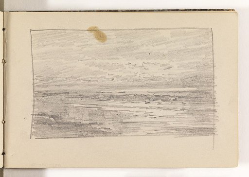 Rough Sketch of Calm Sea and Beach