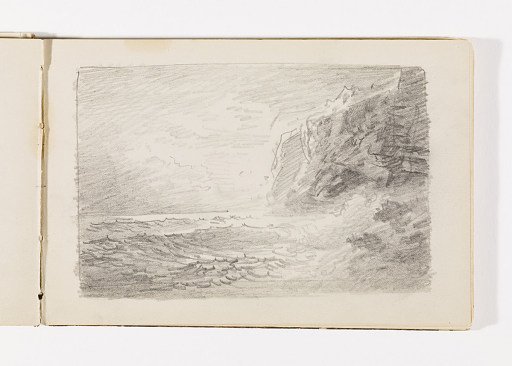 Quick Study of Waves on Rocks and Tall Dark Cliffs