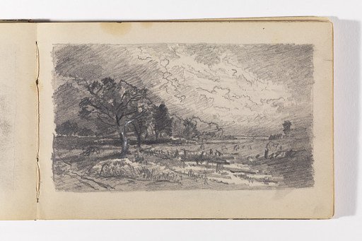 Dark Landscape with Trees and Dramatic Clouds, probably Newport