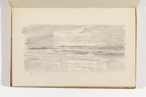 Rapid Sketch of Ocean with Hatched Sky