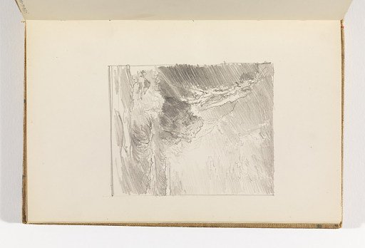Quick Sketch of Waves Breaking on Beach and Near Cliffs