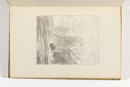 Sketch of Ocean with Tall Vertical Cliffs