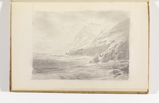 Seascape with High Cliffs