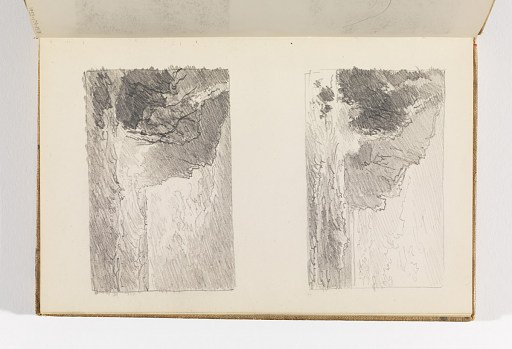 Two Small Studies of Sea with Cliffs on Left