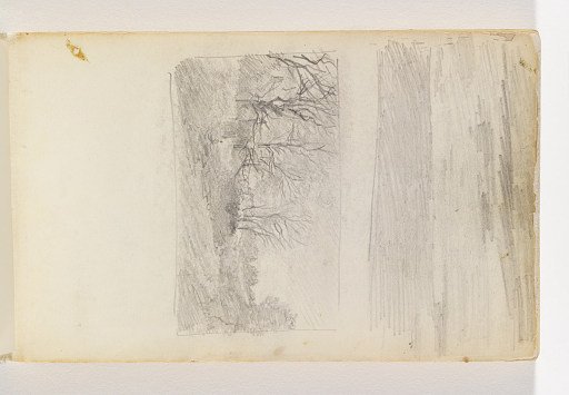 Sketch of English Interior with Road and Houses