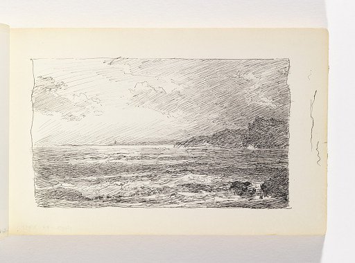 Ocean, Rocks and Distant Cliffs