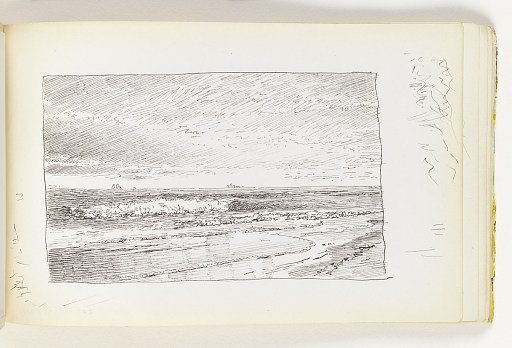 Calm Shoreline with Very Distant Boats