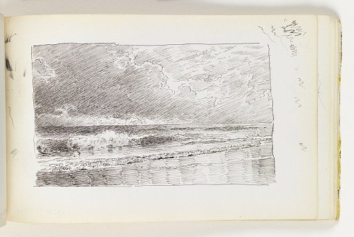 Seascape with Dark Clouds and Breaking Waves