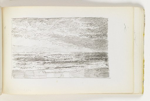 Seascape with Breaking Waves and Light-Filled Sky