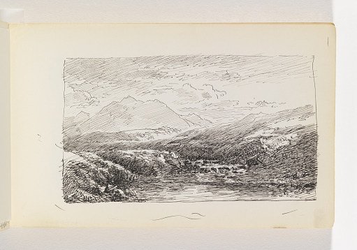 Ocean Inlet with Distant Mountains