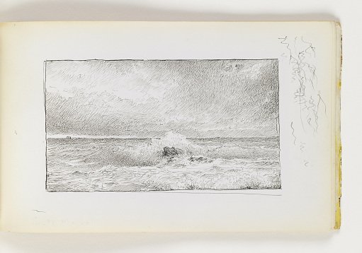 Wave Crashing on Single Rock