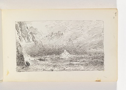Rough Sea and Tall Cliffs
